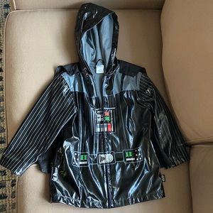 Disney Darth Vader size 4 hooded and line raincoat